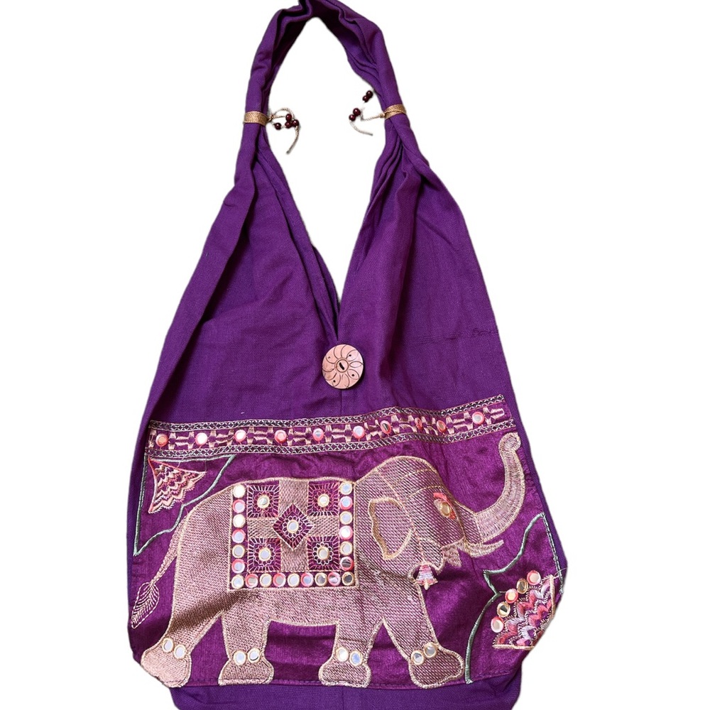 New Purple Shoulder Bag Tote Made in India Large Everyday Bag